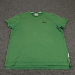 John Deere Shirt Mens XL Green Nothing Runs Like A Deere Logo Tractor Farm Tee